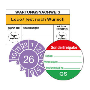 Prüfplaketten-QS-Wartung