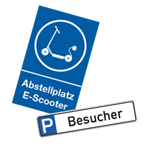 Parkplatzschilder und Parkverbote