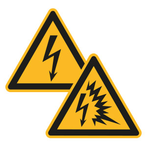 Warnschilder für Elektrische Spannung