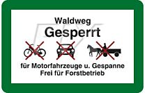 Waldweg gesperrt!