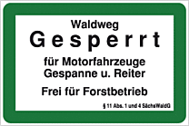 Waldweg gesperrt!