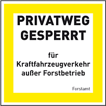 Privatweg gesperrt