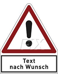 Gefahr mit Text nach Wunsch