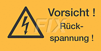 Vorsicht !  Rückspannung !