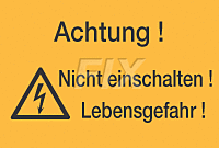 Achtung ! Nicht einschalten!