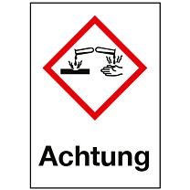 Ätzwirkung - Achtung