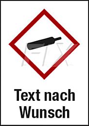 GHS-Symbol mit Text nach Wunsch