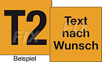 Regalkennzeichnung mit Text nach Wunsch