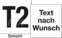 Regalkennzeichnung mit Text nach Wunsch