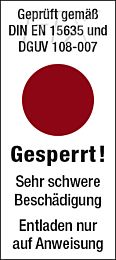 Regalschadenkennzeichnung: gesperrt