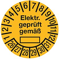 Prüfplakette - Elektr. geprüft gemäß