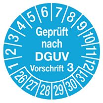 Prüfplakette - Geprüft nach DGUV Vorschrift 3