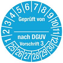 Prüfplakette - Geprüft nach DGUV Vorschrift 3