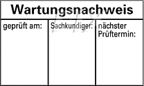 Wartungsnachweis