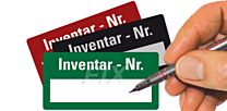 Inventar - Nr.  - zum Selbstbeschriften