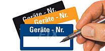 Geräte-Nr. - zum Selbstbeschriften