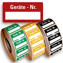 Geräte - Nr.  - zum Selbstbeschriften