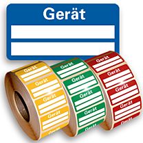 Geräte - Etikett zur Nachbeschriftung