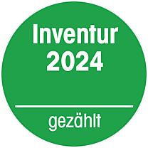 Inventuraufkleber 2024 grün - gezählt