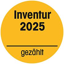 Inventuraufkleber 2025 gelb- gezählt