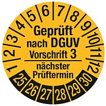 Prüfplakette - Geprüft nach DGUV Vorschrift 3