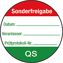 Zustands-Plakette: QS Sonderfreigabe