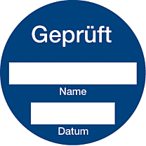 Kontroll-Plakette: Geprüft