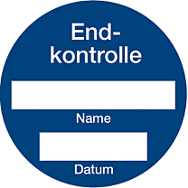 Kontroll-Plakette: Endkontrolle