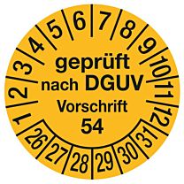 Prüfplakette-geprüft nach DGUV Vorschrift 54