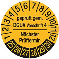 Prüfplakette - Geprüft gem. DGUV Vorschrift 4