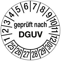 Prüfplakette - geprüft nach DGUV