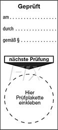 Gundplakette: Geprüft