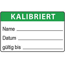 QS-Etikett: kalibriert