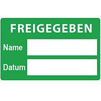 QS-Etikett: FREIGEGEBEN