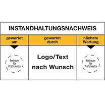 Instandhaltungsnachweis individuell