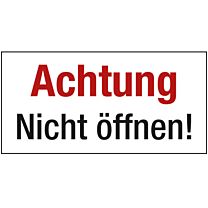 Sicherheitssiegel - Achtung nicht öffnen