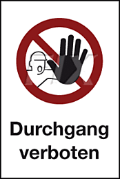 Durchgang verboten