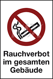 Rauchverbot im gesamten Gebäude