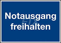 Notausgang freihalten