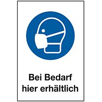 Maske tragen - bei Bedarf hier erhältlich