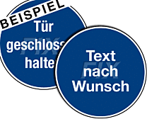 Gebotszeichen mit Wunschtext