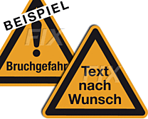 Warnzeichen mit Wunschtext