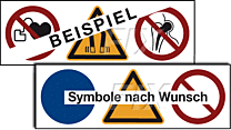 Sicherheits-Symbole nach Wunsch