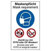 Maskenplicht medizin. Maske, deutsch-englisch