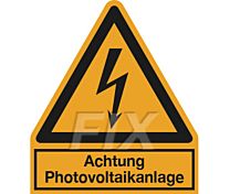 Achtung Photovoltaikanlage