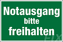 Notausgang bitte freihalten