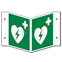 Winkelschild - Defibrillator