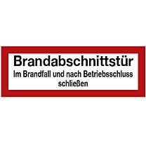 Brandabschnittstür ... schließen