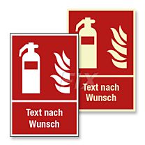 Feuerlöscher mit Text nach Wunsch