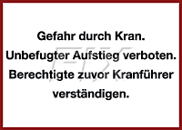 Gefahr durch Kran